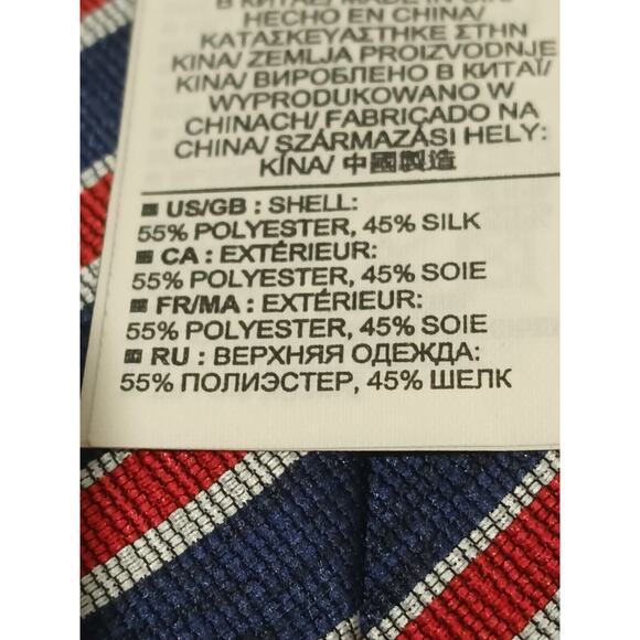 NWT Banana Republic Nautical Blue Wine Gray Diagonal Striped Tie 2 And 1/4 In... - Picture 9 of 9